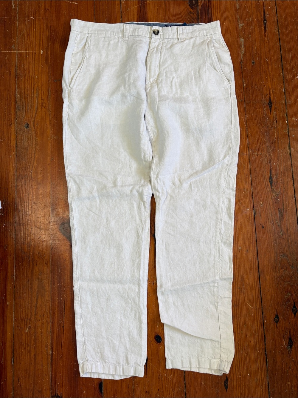 Vineyard Vines Men's White Linen Casual Pants Size 34x32